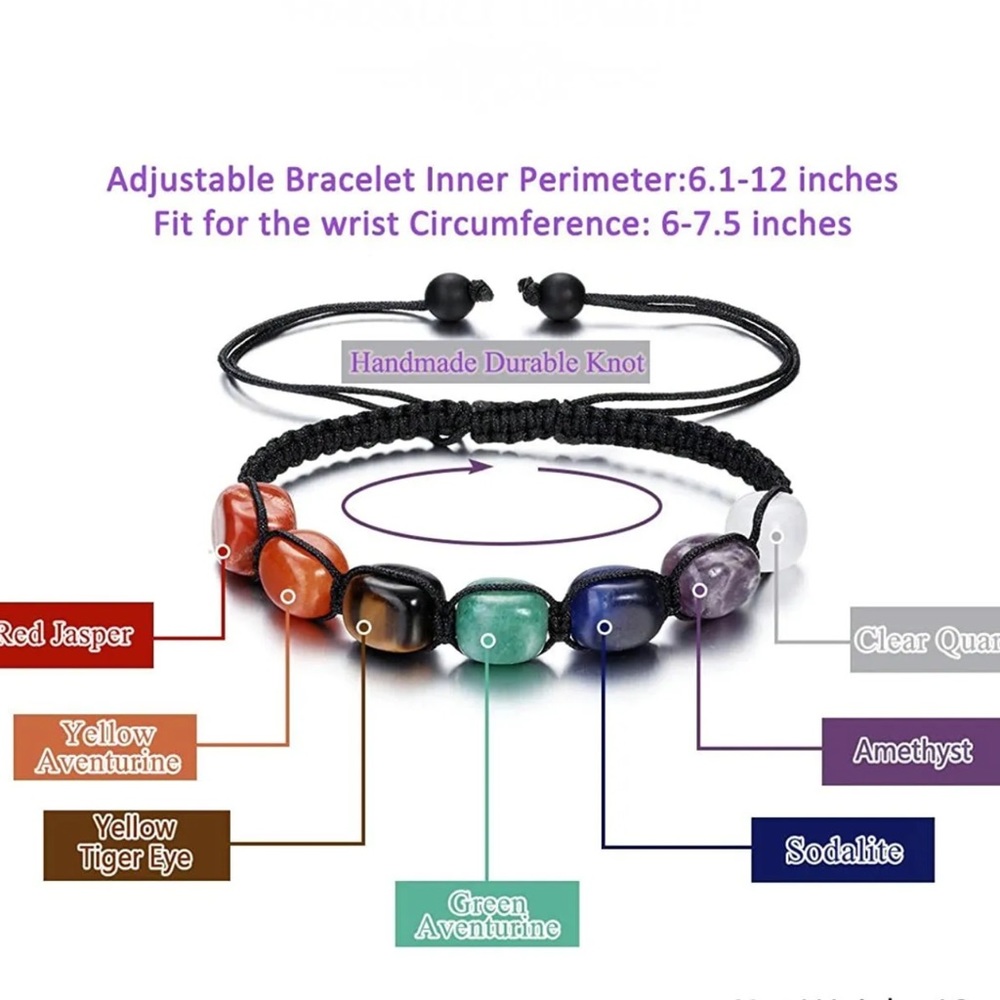 Chakra gemstone bracelet - Picture 5 of 6